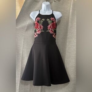 GUESS Floral Embroidered Mini Dress